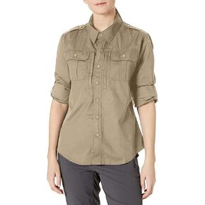 Propper Women's Tactical Long Sleeve Shirt, Khaki, Medium