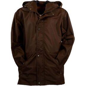 Outback Trading Company Waterproof Breathable Adjustable Outdoor Camping Traveling Packable Oilskin Hooded Lined Parka Jacket