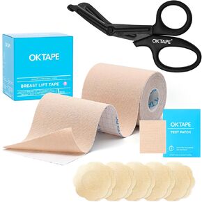 OK TAPE Breast Lift Tape+Bandage Scissors 1 Packs