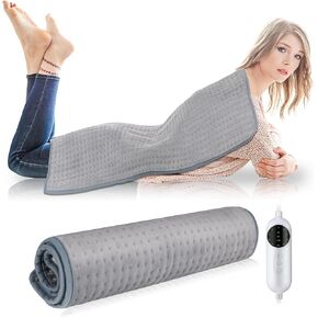 Extra Large Heating Pad 41"x21" Heating Pads Large Size for Back/Shoulders/Neck Pain Relief Collapsible Electric Heating Pad Most/Dry 10 Modle Fast Heat 3 Time Setting Full Body Heating Pad