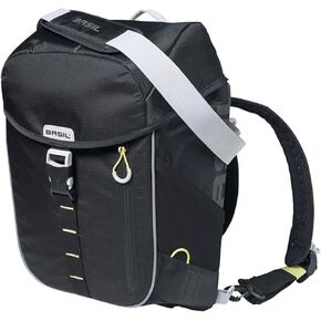 Basil Double Bag Elegance 40-49 liters, Black/Lime, 14 Litre