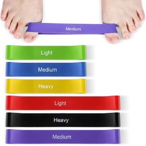 6 Pcs Toe Stretcher Bands Toe Resistance Bands Rubber Toe Exerciser for Bunion Relief Hallux Valgus Correction Foot Strengthener