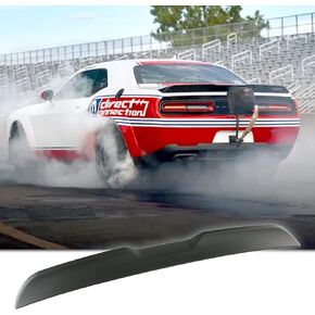 Rear Spoiler Compatible with Challenger 2008-2017 Demon Style Rear Trunk Spoiler Lip Wing Primer Black Without Camera (Matte Black)