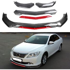 DREAMIZER Front Lip for Car,Universal Front Bumper Lip Chin Spoiler Splitter Diffuser Protector Body Kit Compatible with Honda Nissan Toyota Mazda, Black w/Blue