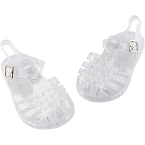 Amtidy Jelly Shoes for Girls, Snow Queen Princess Birthday Sandals for Little Girls, Frozen Inspired Party Cosplay Costumes Dress Flats