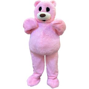 Dress Up Big Bear Mascot Costume,Dancing Bear Fancy Dress,Giant Plush Teddy Bear Wearable Animal Character Cosplay,Adults Size for Women