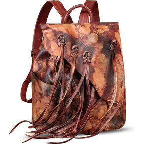 حقيبة ظهر عصرية من الجلد الطبيعي من IVTG للنساء حقيبة ظهر من الجلد الناعم العتيق حقيبة ظهر حقيبة ظهر (متعددة الألوان) in Kuwait