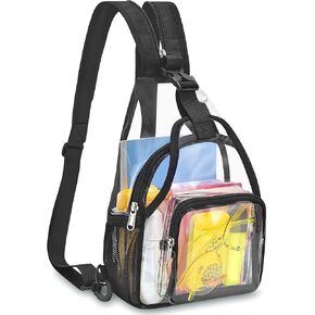 Small Clear Bag Stadium Approved Music Festival Bag, Mini Clear Shoulder Bag, Cute Extra Small Clear Backpack Purse