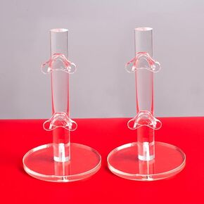 2 Pack Sunglass Holder Acrylic Display Stands, Clear Eyeglass Holder Stand Sunglasses Holder Organizer, Acrylic Glasses Display for Selling, Displaying and Storing Glasses Sunglass (2 Layers)