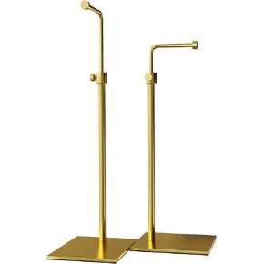 ALLOK 2 Pack Handbag Display Stand Adjustable Purse Jewelry Rack Metal Single Hanging Hook Bag Display Pure Metal Base (Gold)