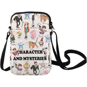 LEVLO Mabel & Dipper Crossbody Bag Waddles Pig Fans Gift Gravity Character & Mysteries Shoulder Bag Grunkle Stan Merch