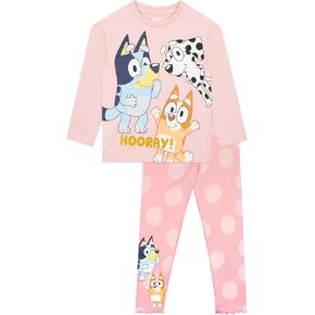 Bluey Pants And Long Sleeve Shirt Set | Bingo Girls Outfit Set | Girls 2 Piece Set | Sizes 2T To 8