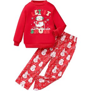 Little Girls Outfits 2 Piece Toddler Long Sleeve Sweatshirt Leggings Pants Fall Winter Clothing Set 2-10 Years