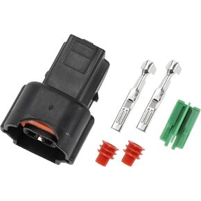Injector Pigtail Connector Plug No.06A973722 Inner Female Wire Terminal Connector for Volkswagen Plastic Black