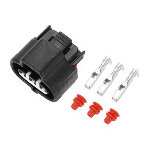 No.9098010845 Intake Air Pressure Sensor Connector Plug for Toyota/Inner Female Wire Terminal Connector/Waterproof Plastic 2.2mm Series / 1 Set Black 3 Pin