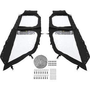 KUAFU Soft Door Compatible with 2020+ Polaris General XP 4 1000 & 2017+ Polaris General 4 1000 Soft Cab Enclosure Upper Doors