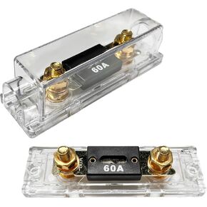 2 PCS ANL Fuse Holder with ANL Fuse, 0/2/4 Gauge AWG in-Line ANL Fuse Holder with 200 Amp Fuse, ANL Fuse & Fuse Holder Block for Alarm Audio Amplifier, Car Accessories (200A) in Kuwait