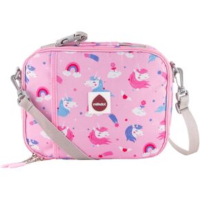 Milkdot Designer Insulated Lunch Bag, Reusable Cooler Tote for Food & Drinks, Perfect for Women, Men, Boys, Girls, Stylish for kids ages 3+ (Pink)