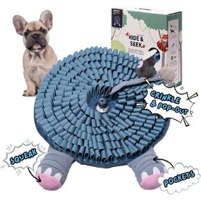 POPUPJOYS Snuffle Mat for Dogs, Interactive Dog Toys for Mental Training, Stimulating Dog Puzzle Mat, Enrichment Sniff Mat for Large Medium Small Dogs - Hide & Seek Collection, Turkey Edition