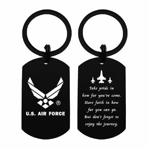 Air Force Gifts for Women Men - Personalized Air Force Birthday Valentines Keychain - Air Force Christmas Xmas