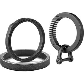 TISUR Titanium Key Rings+D Key Rings for Keychains,Quick Release Keychain