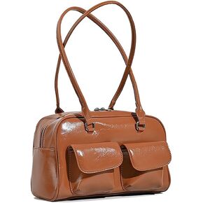 VODIU Shoulder Bag For Women,Retro Leather Tote Handbags Satchel Bag Trendy Clutch Purse
