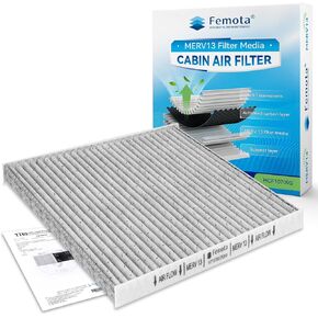 MERV 13 Cabin Air Filter with Activated Carbon, CF10709 for Hyundai Accent, Genesis Coupe, Tucson, Veloster; Kia Forte, Forte Koup, Rio, Rio5, Rondo, Sportage.