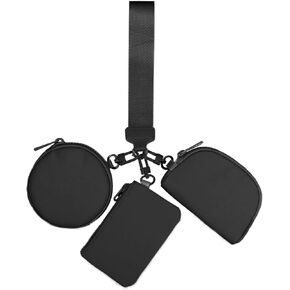 Mini Zip Around Wristlet Keychain Wallets Card Holder Small Purse Handbag for Women and Men Mini Women Pocket