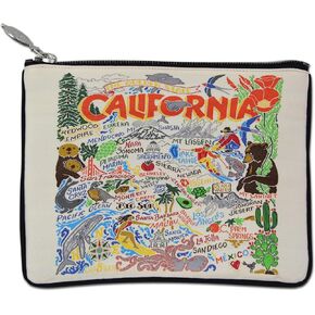 Catstudio Zipper Pouch, California Travel Toiletry Bag, 5 x 7",Ideal California Gift, Makeup Bag, Dog Treat Pouch, or Purse Pouch to Hold Phone, Organize Supplies for California Lovers