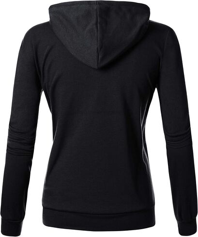 GIVON Basic Lightweight Zip Up Hoodie Long Sleeve Thin Hooded Jacket for Women with Plus Size in Saudi Arabia