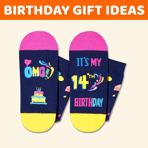 HAPPYPOP Gifts for Teenage Boys Girls Funny Gifts for Teens, 14th Birthday Gifts for 14 Year Old Girls Boys, Funny Crazy Socks for Teens in Kuwait