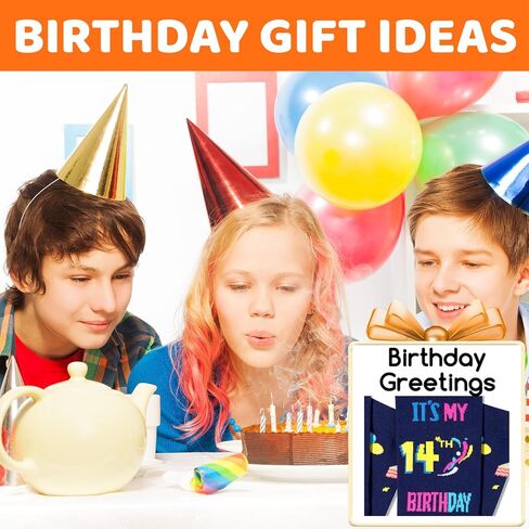 HAPPYPOP Gifts for Teenage Boys Girls Funny Gifts for Teens, 14th Birthday Gifts for 14 Year Old Girls Boys, Funny Crazy Socks for Teens in Kuwait