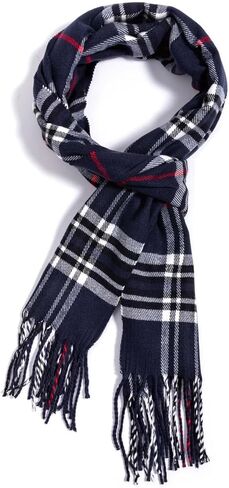 AUSEKALY Scarf For Women Men Winter Plaid Neck Scarves Fall Softest Classic Warm Lightweight in Kuwait