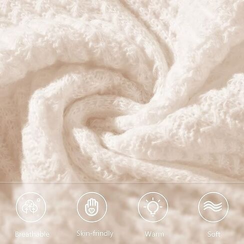 Winter Chunky Knit Scarf for Women Ultra Soft Thick Warm Knitted Scarf Long Knit Scarves for Women's Cold Weather in Saudi Arabia
