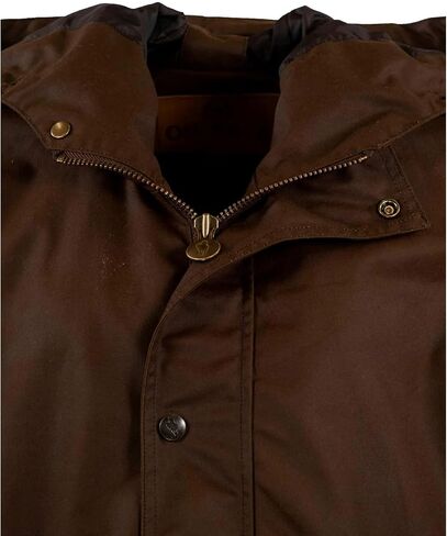 Outback Trading Company Waterproof Breathable Adjustable Outdoor Camping Traveling Packable Oilskin Hooded Lined Parka Jacket in Saudi Arabia