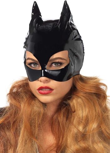 Leg Avenue Women's Black Vinyl Cat Mask in Kuwait