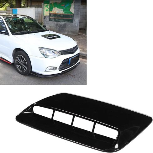 Majatou Hood Scoop Cover, Universal Bonnet Vent Grille, Bonnet Scoop Cover for Automobile Modification Replacement Refurbishment(Carbon fiber)(Glossy Black) in Saudi Arabia
