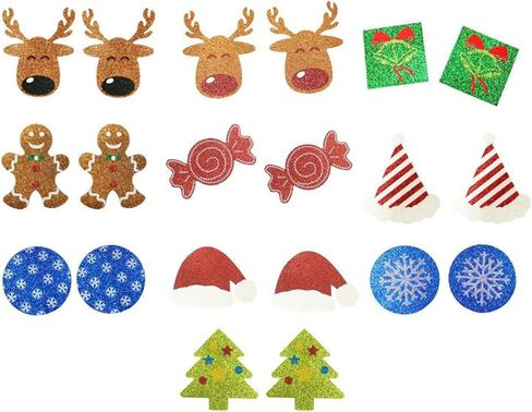 10 أزواج من فطائر اللحم للحلمات في عيد الميلاد للنساء، أغطية حلمات للعطلات والسنوات الجديدة للسيدات، إكسسوارات ملابس داخلية مريحة باللون الأحمر in Kuwait