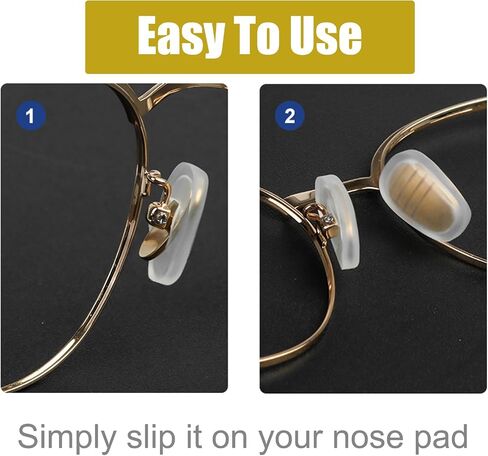 5 Pairs Slip-on Nose Pads Covers,Soft Silicone Eyeglasses Nosepads Anti-Slip Glasses Nose Piece,Eyewear Protective Covers Eye Pads for Glasses Sunglasses(5Pairs,White, S Size) in Kuwait