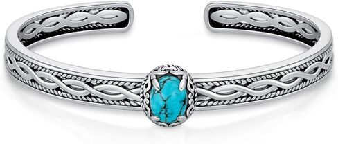 الأمريكيين الأصليين حقيقية الفيروز سوار الكفة للنساء 925 الفضة الاسترليني البيضاوي الأحجار الكريمة قابل للتعديل الإسورة بوهو نمط مجوهرات للزوجة أمي in Kuwait