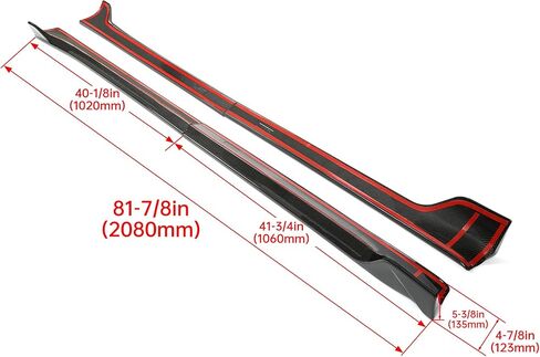 قطعة بديلة لتمديد التنورة الجانبية من Kojem 4 قطع متوافقة مع طراز تسلا 2017-2023 3 من ألياف الكربون الطباعة على الألواح الهزازة طقم هيكل حماية من بلاستيك ABS in Kuwait