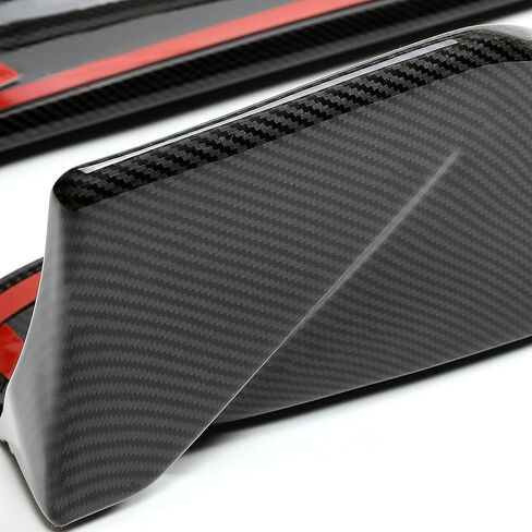 قطعة بديلة لتمديد التنورة الجانبية من Kojem 4 قطع متوافقة مع طراز تسلا 2017-2023 3 من ألياف الكربون الطباعة على الألواح الهزازة طقم هيكل حماية من بلاستيك ABS in Kuwait