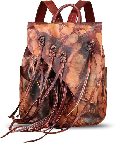 حقيبة ظهر عصرية من الجلد الطبيعي من IVTG للنساء حقيبة ظهر من الجلد الناعم العتيق حقيبة ظهر حقيبة ظهر (متعددة الألوان) in Kuwait