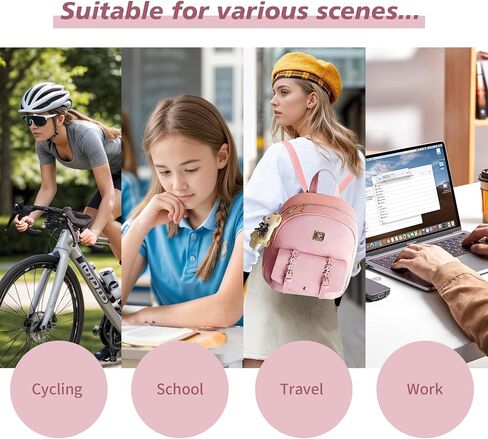 Leather Backpack Purse for Women 3-Piece Set Floral Design Round Crossbody Bag Wallet for Gifts for Girls and Ladies (Pink) in Saudi Arabia