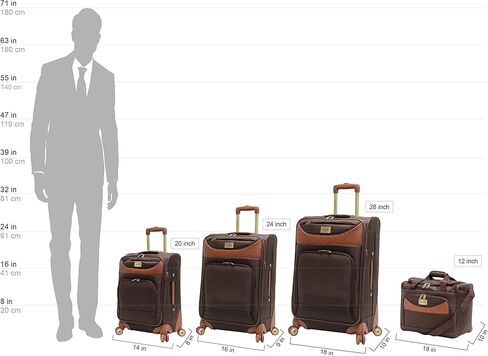 Pathfinder 4-Piece Spinner Luggage Set, telescoping handle (Chocolate) in Saudi Arabia