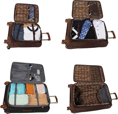 Pathfinder 4-Piece Spinner Luggage Set, telescoping handle (Chocolate) in Saudi Arabia