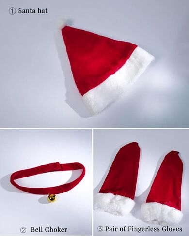 فستان Nuoqi Santa للسيدات باللون الأحمر سانتا كلوز، فستان مخملي للسيدة سانتا لعيد الميلاد مع قبعة in Kuwait