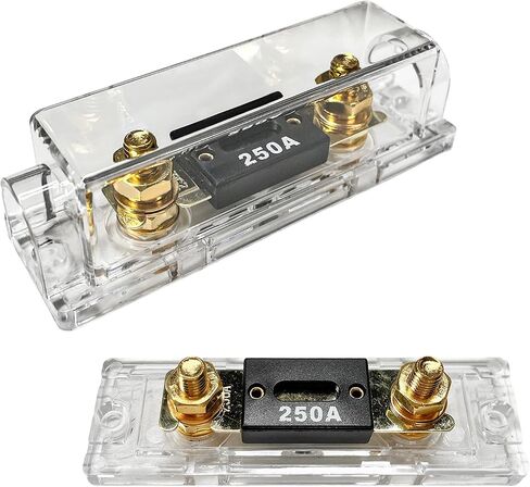2 PCS ANL Fuse Holder with ANL Fuse, 0/2/4 Gauge AWG in-Line ANL Fuse Holder with 200 Amp Fuse, ANL Fuse & Fuse Holder Block for Alarm Audio Amplifier, Car Accessories (200A) in Saudi Arabia