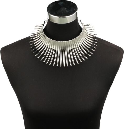 Big Metal African Choker Necklace for Women Collar Statement Torques Punk Tribal Jewelry Chain Indian Alloy Female Necklace in Kuwait
