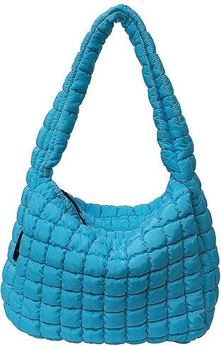 Puffer Tote Bag, Large Quilted Puffer Bag, Lightweight Puffy Quilted Hobo Bag, Soft Shoulder Bag for Work,Gym,Travel in Saudi Arabia